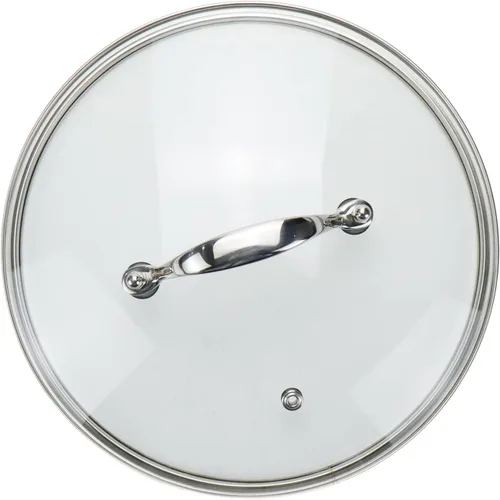 Miniatura 11 de Tapa de olla de vidrio transparente de 8 pulgadas para funda de repuesto para sartén Con mango de puente de arco de acero inoxidable plateado