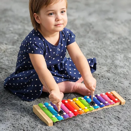 Miniatura 2 de 4 mazos de tambor de lengua de acero, palitos de tambor de goma pequeños de 5.9 pulgadas para xilófono, instrumentos musicales, mazo, mango