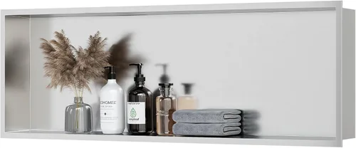 Miniatura 20 de Neodrain Nicho de ducha empotrado, gabinete de almacenamiento de baño, tamaño interior de 12 x 12 pulgadas, inserto de nicho de pared de baño