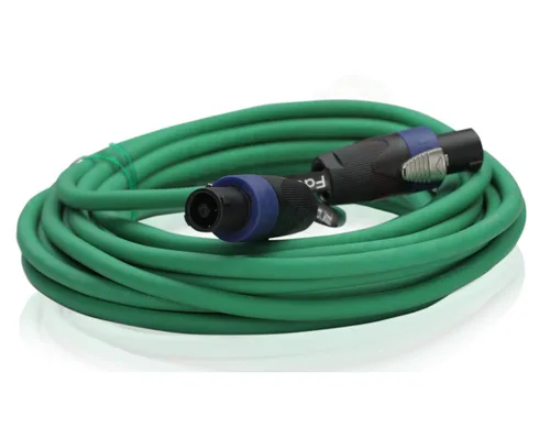Miniatura 5 de Fat Toad Cables Speakon de 25 pies (Serie Twist-LockPRO), paquete de 2 cables de audio de cable verde de 12 AWG con conectores para cabina de DJ