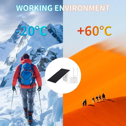 Miniatura 3 de Panel solar de 2 W, cargador solar de batería para teléfono móvil con puerto USB-C, cable de conector para iPhone, aplicación de emergencia al aire