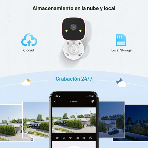 Miniatura 8 de Jennov Cámaras de seguridad 2K, cámaras WiFi para interiores para seguridad del hogar, cámaras para mascotas con enchufe, doble banda