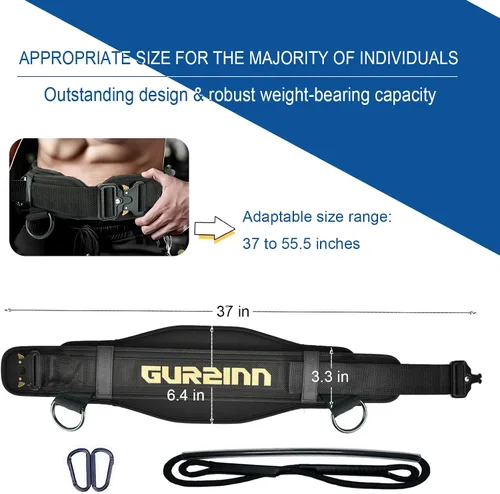 Miniatura 5 de Cinturón de levantamiento de pesas, gimnasio con bloqueo rápido, cinturón de inmersión con cuerda, cinturón de dominadas con peso para gimnasio