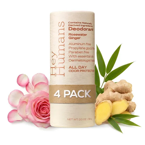Miniatura 33 de Hey Humans Desodorante, desodorante sin aluminio para mujeres y hombres, contiene ingredientes de origen natural, control de olores todo el día