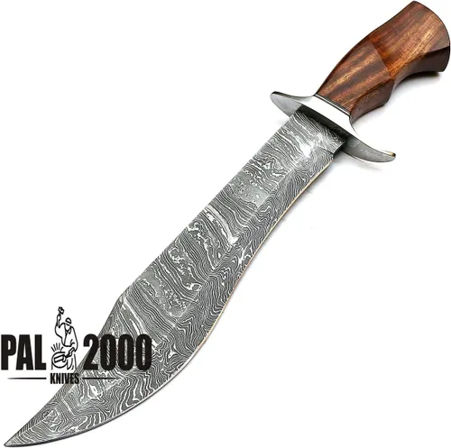 Miniatura 7 de PAL 2000 KNIVES Cuchillo Bowie hecho a mano de acero de Damasco de 19 pulgadas con funda 9291