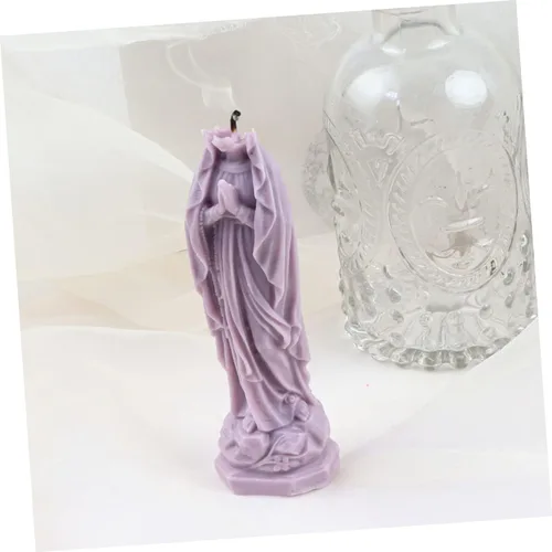 Miniatura 2 de EXCEART DIY Virgen María perfumada vela molde de silicona artesanal resina molde de fundición