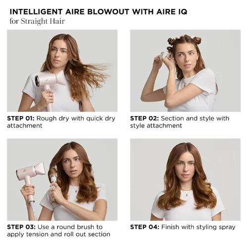 Miniatura 13 de T3 Aire IQ Kit de secador de pelo con concentrador de secado rápido, concentrador de estilo, difusor y soporte para secadora Golpes rápidos
