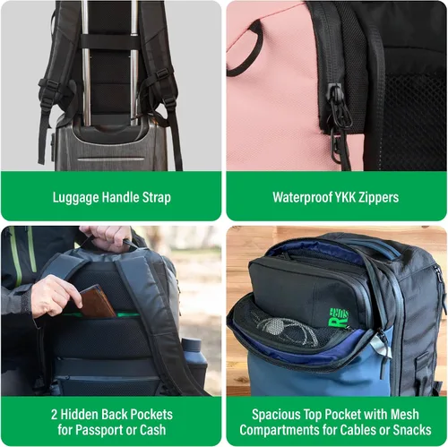 Miniatura 11 de COR Surf Mochila de viaje de mano Island Hopper 2.0 Mochila ultraligera aprobada para artículos personales 28L Negro Edición impermeable