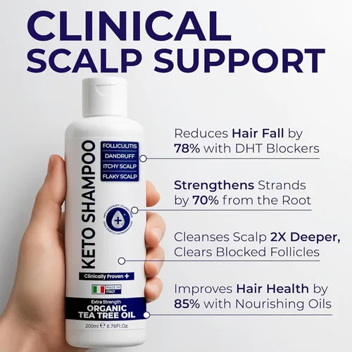 Miniatura 3 de Champú para Psoriasis Anti Caspa - Champú medicado para el tratamiento de la caspa, escamas, dermatitis seborreica y folikulitis - Solución