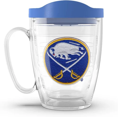 Miniatura 26 de Tervis Vaso aislado de doble pared NHL Pittsburgh Penguins hecho en Estados Unidos mantiene las bebidas frías y calientes, 16 onzas, taza, logotipo