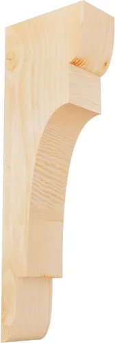 Miniatura 68 de Ekena Millwork COR04X12X12NEB00RWR 4 pulgadas de ancho x 12 pulgadas de profundidad x 12 pulgadas de alto New Brighton Rough Sawn Corbel, cedro rojo