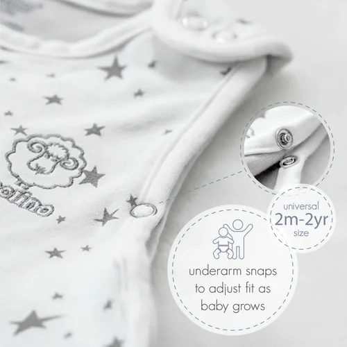 Miniatura 7 de Woolino Saco de dormir para 4 estaciones, saco de dormir de lana merino y algodón orgánico, cierre bidireccional, ajustable, tamaño universal