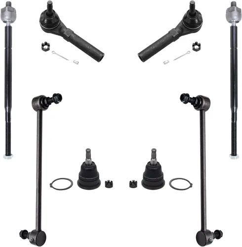Miniatura 220 de Detroit Axle – Kit de suspensión delantera para Hyundai 2013-2018 Santa Fe 2 enlaces de barra de estabilizador 4 varillas de amarre interiores