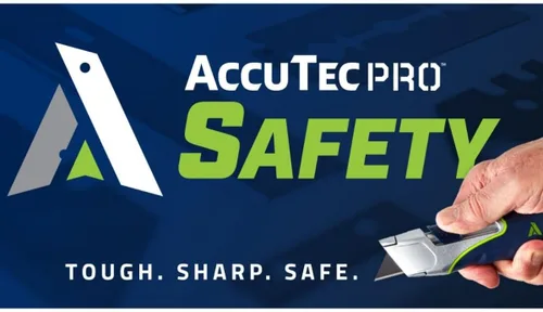 Miniatura 6 de AccuTec Pro Safety R1 - Herramienta de corte de cabeza reemplazable, cuerpo ABS, hoja de acero al carbono, divisor de cinta, abridor de cajas