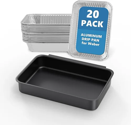 Miniatura 13 de SafBbcue 80580 - Bandeja de grasa con 12 bolsas de goteo para parrilla Weber Q200 y Q300, bandeja de grasa para Weber Q2000 Q2200 Q200 Q220 Q3000