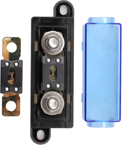 Miniatura 3 de Portafusibles MEGA/AMG de 1 vía 250A, fusible atornillado M8 5/16 pulgadas (paquete de 2 fusibles de 250 A + portafusibles de 1 vía)