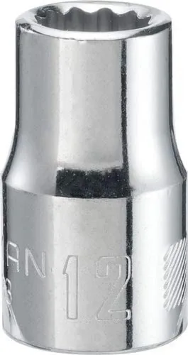 CRAFTSMAN Llave poco profunda, métrica, accionamiento de 1/2 pulgada, 12 mm, 12 puntas (CMMT44233)