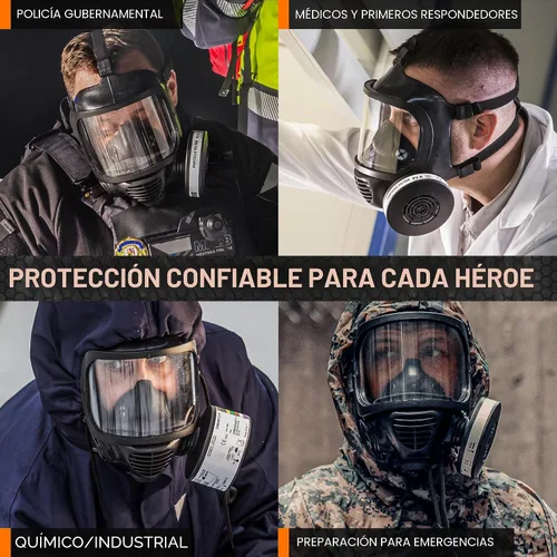 MIRA Safety M Certificada CBRN Máscara de Gas de Rostro Completo Respirador Reutilizable de Grado Profesional (Máscara CM-6M CON Sistema de Beber),