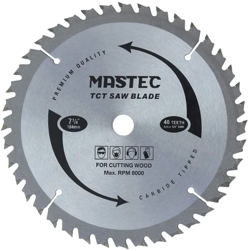 Miniatura 6 de Hoja de sierra circular inalámbrica de 6-1/2 pulgadas, 24 dientes con eje de 5/8 pulgadas para cortar madera