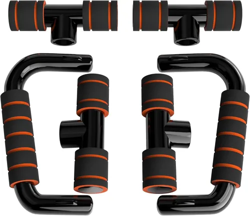 Miniatura 6 de READAEER Barras de Flexiones para Gimnasio, Equipo de Ejercicio, Fitness, 1 Par de Mangos de Flexiones con Agarre de Espuma Acolchada y Estructura