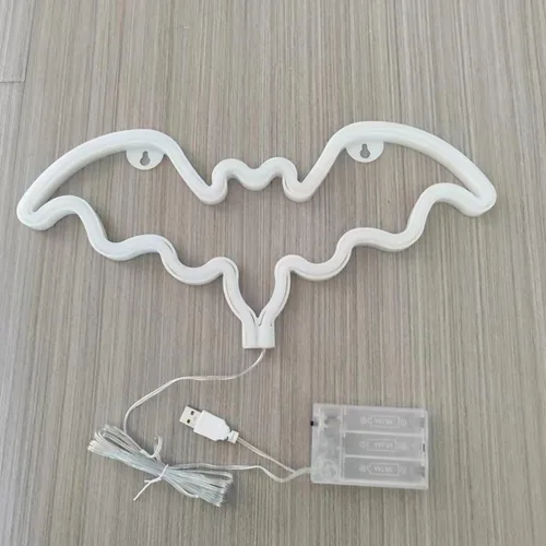 Miniatura 7 de Letreros de neón de murciélago para dormitorio, mesita de noche, decoración de pared, decoración de Halloween, luces LED de noche, adornos de mesa