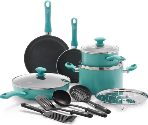 Miniatura 19 de GreenLife Soft Grip - Juego de 23 utensilios de cocina antiadherentes de cerámica saludable con utensilios de cocina, sin PFAS, apto para Negro