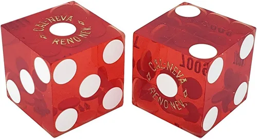 Miniatura 9 de Cyber-Deals Amplia selección de dados de 0.748 in pares de dados auténticos Nevada Casino TablePlayed dados Harveys Lake Tahoe púrpura pulido