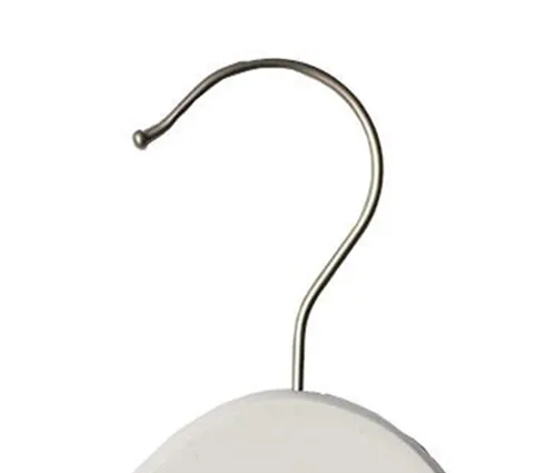 Miniatura 2 de NAHANCO Perchas de madera para bebé/bebé, blanco de bajo brillo, 25/CTN.