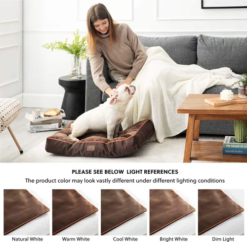 Miniatura 2 de Bedsure Camas Lavables para Perros de Tamaño Grande - Alfombrilla para Mascotas de 3 Pulgadas de Grosor para Perros de hasta 80 libras con Almohadas