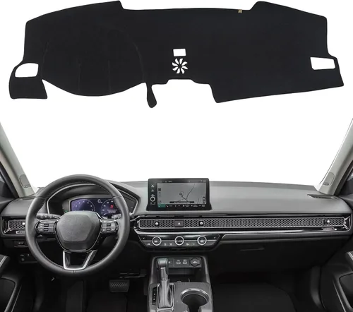 Miniatura 9 de Cubierta de tablero Tapete de salpicadero Compatible con Ho-nda Civic 2015-2012 (para transmisión izquierda), tapete de salpicadero para coche