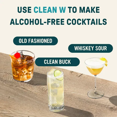 Miniatura 8 de CleanCo Clean W - Alternativa al Whiskey Sin Alcohol Destilados Premiados de Cero Prueba Sin Azúcar, Bajas Calorías, Sin Edulcorantes Vegano