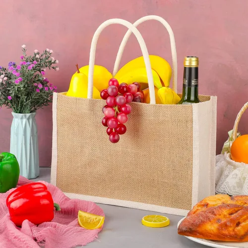 Miniatura 3 de Boao 10 bolsas pequeñas de yute de arpillera con asa, bolsas de regalo de yute para novias, bolsas de bienvenida de arpillera a granel para mujeres