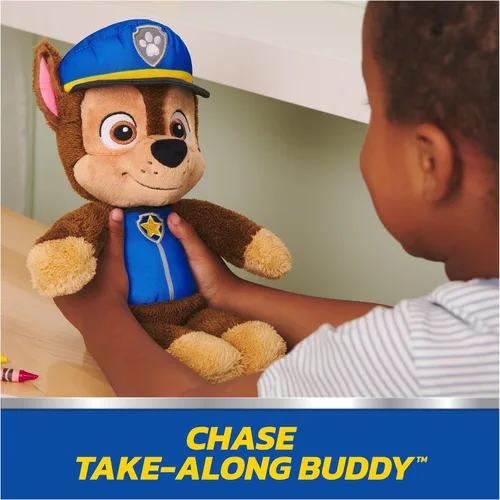 Miniatura 2 de GUND PAW Patrol Juguete Oficial de Peluche Chase Take Along Buddy, Animal de Peluche Premium para Edades de 1 Año en Adelante, Azul/Marrón, 13