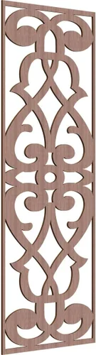 Miniatura 157 de 9 3/8"W x 24 3/8"H x 1/4"T Bellaire Decorativos Paneles de pared de madera calado, abedul
