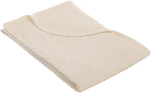 TL Care Manta térmica de muselina 100% algodón con textura de gofre para envolver, suave, transpirable y elástica, color crema, 30 x 40 pulgadas