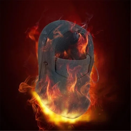 Miniatura 3 de SDGH - Bufandas unisex para senderismo al aire libre, gorro cálido de invierno, pasamontañas de forro polar térmico con capucha, calentador