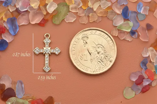 Miniatura 4 de Paquete de 20 dijes de diamantes de imitación chapados en oro, accesorios de cristal para collares, pulseras, joyería, manualidades, bricolaje
