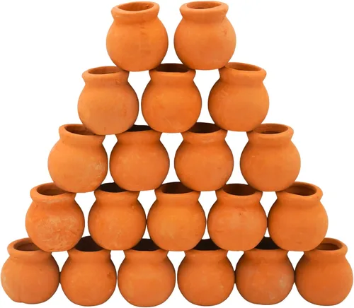 Miniatura 15 de Mini macetas de terracota – Macetas pequeñas de arcilla para suculentas, cactus, manualidades de bricolaje, jardín de hadas, proyectos escolares