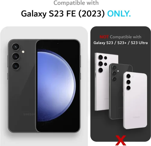 Miniatura 2 de TUDIA MergeGrip - Funda protectora para Samsung Galaxy S23 FE 2023, de doble capa, a prueba de golpes, grado militar, antideslizante, resistente