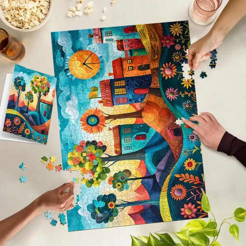 Miniatura 5 de Rompecabezas para adultos de 1000 piezas, rompecabezas para adultos, divertido y relajante rompecabezas desafiante, colorido juego de rompecabezas