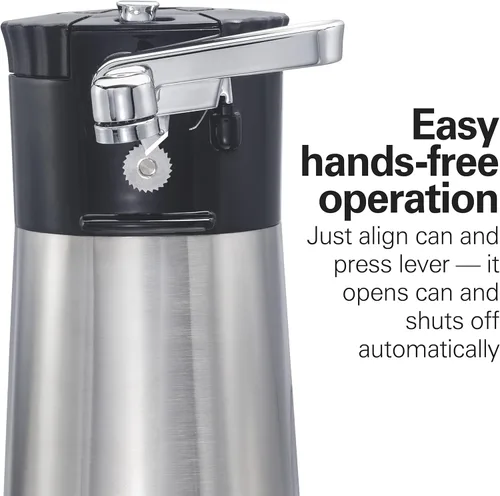 Miniatura 5 de Hamilton Beach OpenStation Abrelatas Eléctrico Automático para Cocina con Herramienta Múltiple y Herramientas de Apertura de Botellas y Frascos