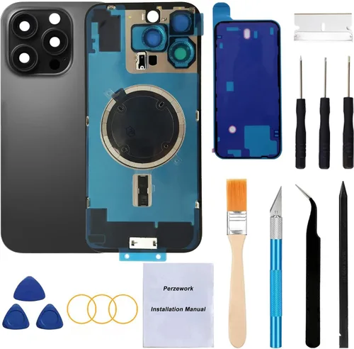 Miniatura 29 de Reemplazo de cristal trasero OEM para iPhone Xs de 5.8 pulgadas con kit de herramientas de reparación y adhesivo preinstalado (Oro)