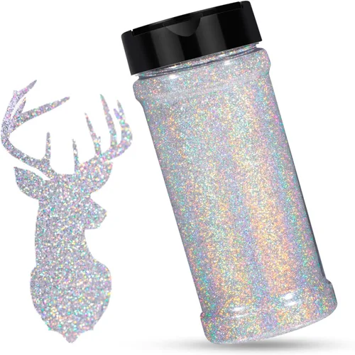 Miniatura 29 de HTVRONT Polvo de Purpurina Fina Holográfica - 200g/7oz Purpurina Turquesa para Manualidades, Purpurina Ultrafina No Tóxica para Uñas, Vasos