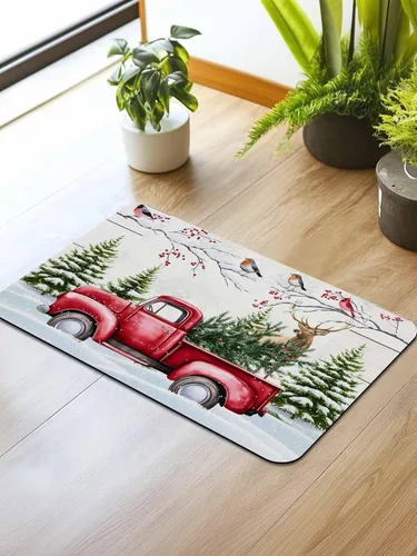 Miniatura 2 de Tapete de baño de Navidad para bañera, antideslizante, de secado rápido y absorbente, de tierra de diatomeas, fregadero, cocina, sala de estar