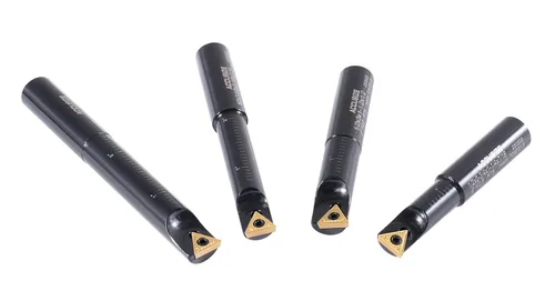 Miniatura 7 de Accusize Industrial Tools Juego de 4 barras de mandrinar indexables de vástago redondo de 1/2 pulgadas con inserciones de carburo Tcmt21.50, 90