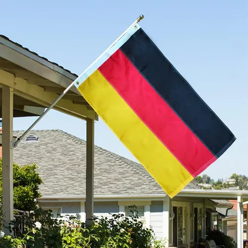 Miniatura 2 de Bandera de Alemania 3 x 5 para exteriores con rayas cosidas, banderas nacionales alemanas resistentes, 3 x 5 pies, material de poliéster con 2