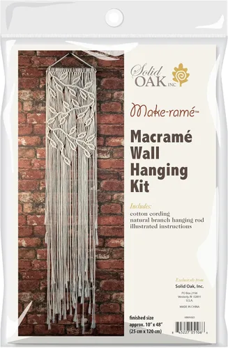 Miniatura 3 de Solid Oak Kit de colgador de pared Macramé - Hojas de macramé Solid Oak Hazlo tú mismo, kit de hojas