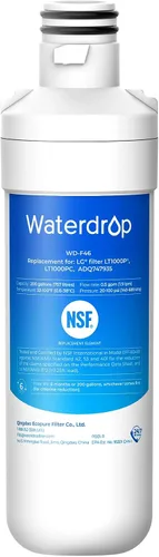 Waterdrop LT1000PC ADQ747935 MDJ64844601 Filtro de agua para refrigerador, reemplazo para LG® LT1000P®, ADQ74793501, ADQ74793502, 46-9980, 9980,