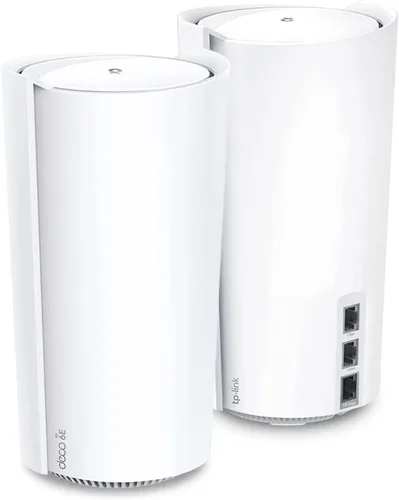TP-Link Deco XE200 Mesh WiFi AXE11000 Sistema de red WiFi 6E de malla tribanda - Reemplaza el enrutador inalámbrico e Internet Extender, puerto