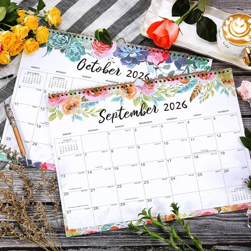Miniatura 6 de Calendario 2026 – ENE 2026 – DIC 2026, 14.6'' x 11.4'' pulgadas, calendario de pared 2026, encuadernación de doble alambre, calendario de 12 meses